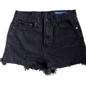 Super cute and distressed black Denim CoLab Jean shorts. Size 28 100% Cotton